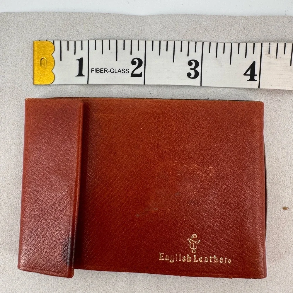 English Leather Designer Collection Leather Billfold Cardholder Vtg
